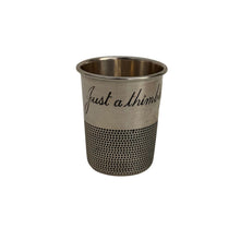 Load image into Gallery viewer, "Just a thimbleful" sterling jigger
