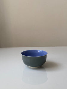 grey and blue bowl