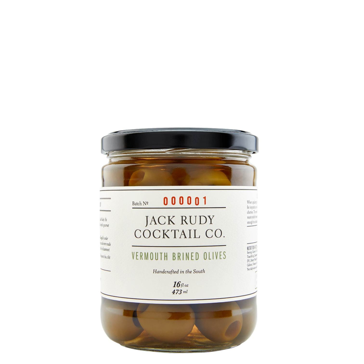 Jack Rudy vermouth brined olives